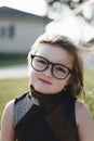 Closeup of young girl outdoor Royalty Free Stock Photo