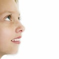 Closeup of young girl in profile Royalty Free Stock Photo