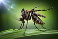 Closeup of Zika infected mosquito bite diseases transmitted concept Royalty Free Stock Photo