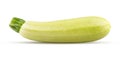 Closeup of zucchini isolated on white background. Whole vegetable close up Royalty Free Stock Photo