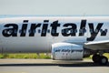 Closing of Air Italy - a Boeing with Air Italy livery landed at Genoa Int`l airport