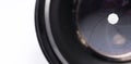 Aperture of camera lens with lense reflections Royalty Free Stock Photo