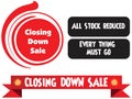 Closing down sale label Royalty Free Stock Photo