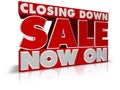 Closing Down Sale Now On Royalty Free Stock Photo