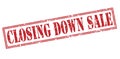 Closing down sale red stamp Royalty Free Stock Photo