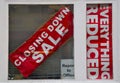 Closing down sale sign