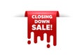 Closing down sale. Special offer price sign. Vector Royalty Free Stock Photo