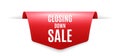 Closing down sale. Special offer price sign. Vector Royalty Free Stock Photo