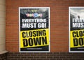 Closing Down signage on a Toys R Us Store in Lincoln, Lincolnshire, UK - 22nd March 2018