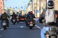 Closing of the motorcycle season by bikers of the city.There are thousands of bikers on motorcycles in the city