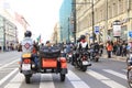 Closing of the motorcycle season by bikers of the city.There are thousands of bikers on motorcycles in the city