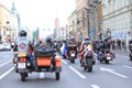 Closing of the motorcycle season by bikers of the city.There are thousands of bikers on motorcycles in the city