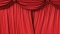 Closing red curtain