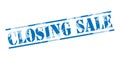 Closing sale blue stamp