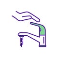 Closing tap RGB color icon Royalty Free Stock Photo