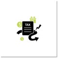 Closing tax loopholes glyph icon