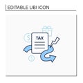 Closing tax loopholes line icon Royalty Free Stock Photo