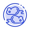 Closing, Testing, Test, Closing Test Blue Dotted Line Line Icon