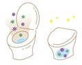 Closing toilet lid keep germ inside the bowl, when it open, bacteria spread into the air