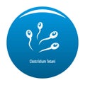 Clostridium tetani icon blue