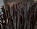 This is the closup macro photography image of matel brush.