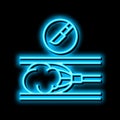 clot removal neon glow icon illustration
