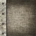 Cloth album cover with an iron rootlet Royalty Free Stock Photo