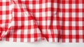 Cloth background table tablecloth red pattern textile checkered white fabric cotton Royalty Free Stock Photo