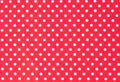 White red polka dot, fabric background texture, seamless pattern Royalty Free Stock Photo