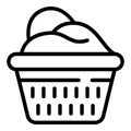 Cloth basket icon outline vector. Iron board