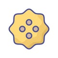 Cloth button fill inside vector icon which can easily modify or edit