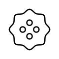 Cloth button fill inside vector icon which can easily modify or edit