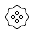 Cloth button fill inside vector icon which can easily modify or edit