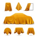 Cloth Covered Objects Realistic Set