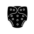 Cloth diaper black glyph icon