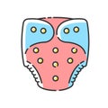 Cloth diaper RGB color icon