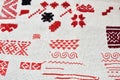 Cloth with diverse kinds of handmade embroidery Royalty Free Stock Photo