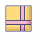 Cloth fill inside vector icon which can easily modify or edit