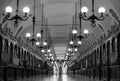 The Cloth Hall building in the Main Square in Krakow old town, Poland, photographed in early morning before it opens. Royalty Free Stock Photo