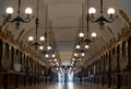 The Cloth Hall building in the Main Square in Krakow old town, Poland, photographed in early morning before it opens. Royalty Free Stock Photo