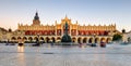 Cloth hall on the main market square in Krakow, Poland, during g