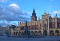 Cloth Hall on Main Market Square in Krakow, Poland at the morning Royalty Free Stock Photo