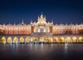 Cloth Hall at Main Market Square at night - Krakow, Poland Royalty Free Stock Photo