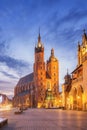 St Mary s Church at Main Market Square in Cracow, Poland Royalty Free Stock Photo