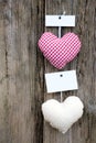 Cloth hearts Royalty Free Stock Photo