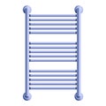 Cloth heated towel rail icon, cartoon style