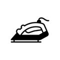 Black solid icon for Cloth Iron, ironing and electronic Royalty Free Stock Photo