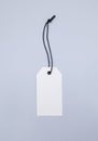 Cloth label tag blank mockup on a light background Royalty Free Stock Photo