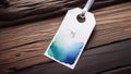 Cloth label tag blank white watercolor mockup Royalty Free Stock Photo