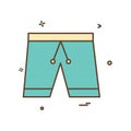 Cloth pent trouser underwear icon design vector